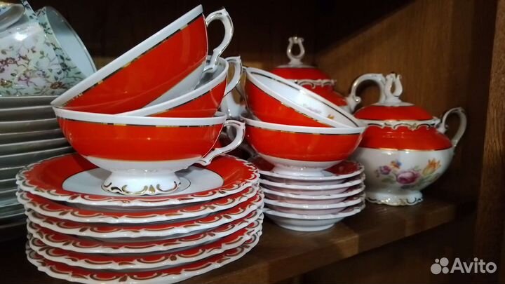 Сервиз чайный цветы Гоцковски