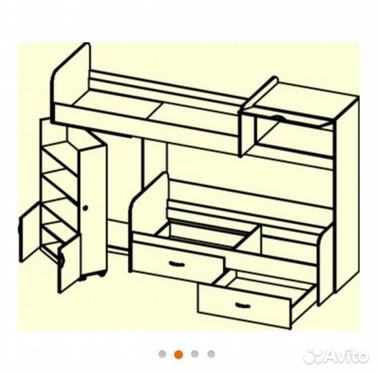 Двухъярусная кровать Маугли