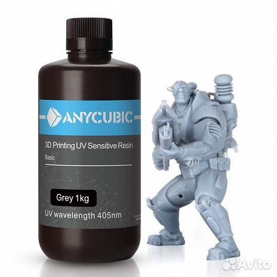 Фотополимерная смола Anycubic Gray 1л