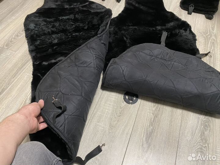 Комплект меховых накидок на сиденья, меринос