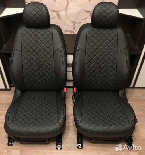 Чехлы на Kia Rio 3 (экокожа с перфорацией)