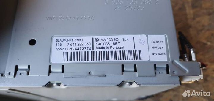 Магнитола Volkswagen Golf V 2003-2009