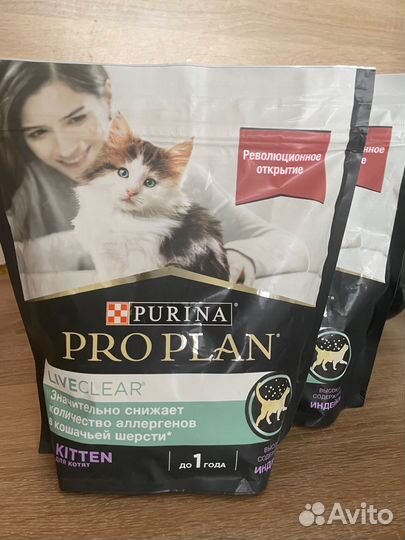 Корм для котят Purina pro plan live clear, 400 гр