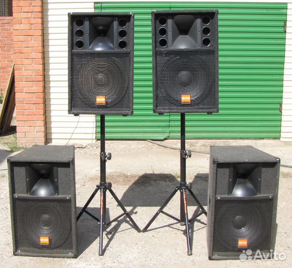 Колонки EVM 2800W 4шт QS153 Pro Квадро Штативы 2шт