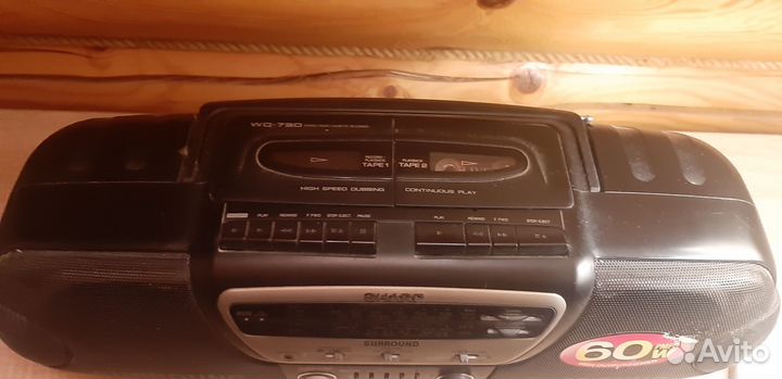 Магнитола двухкассетная, Шарп