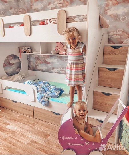 Кровать 2-х ярусная Юниор (3 цвета в продаже)