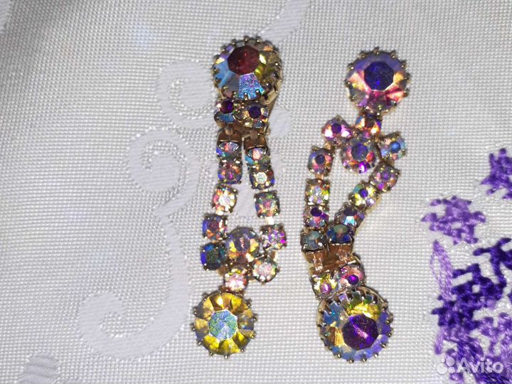 Брошь и клипсы винтаж