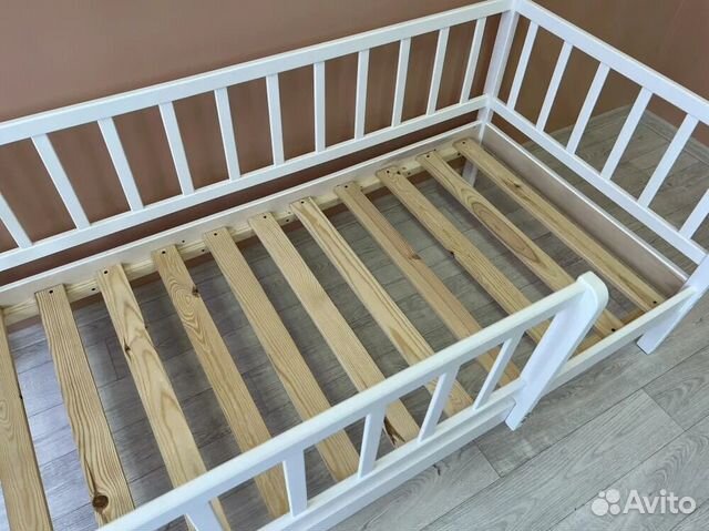 Кроватка от 2х лет высокий борт Лисенок берёза