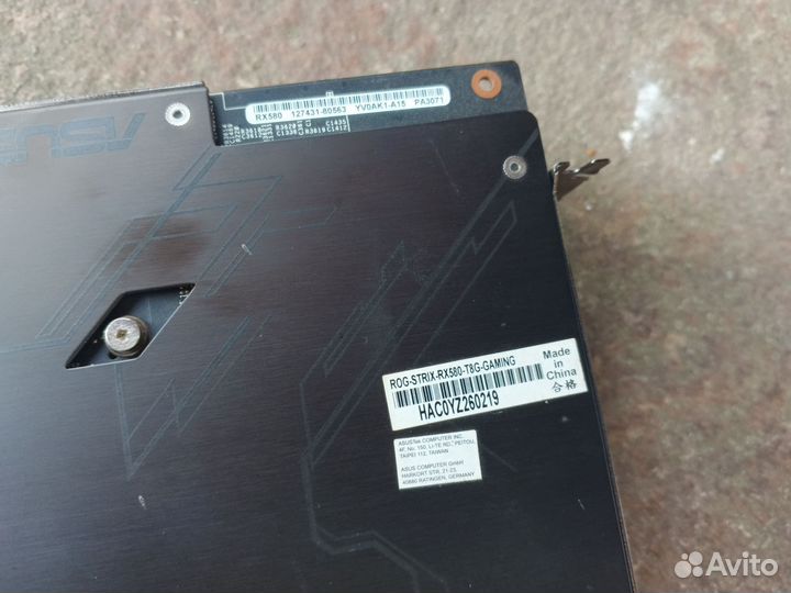 Asus rog strix rx580 8gb