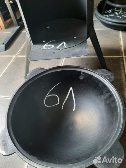 Казан чугунный 6л с печью