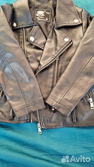 Кожаная куртка детская 110