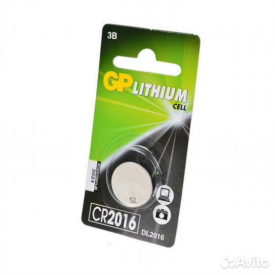 Батарейка GP Lithium gpcr2016-2CR1 CR2016 BL1