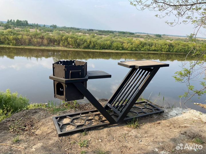 Мангал, мангал 3в1, козырный мангал, гексагон