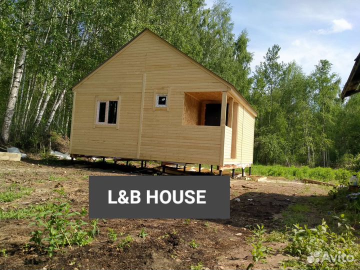 Каркасный дачный дом 6 *6 (под ключ)