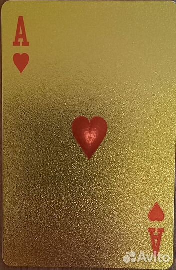 Игральные карты золотые