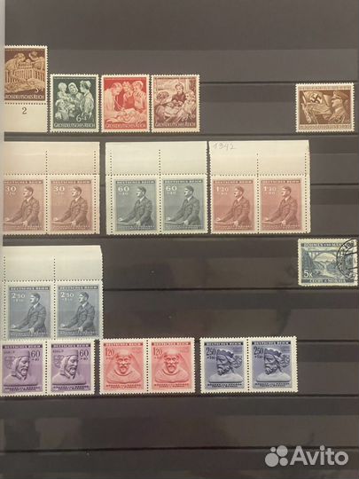 Альбом старых марок Германия,Финлядния,Латвия