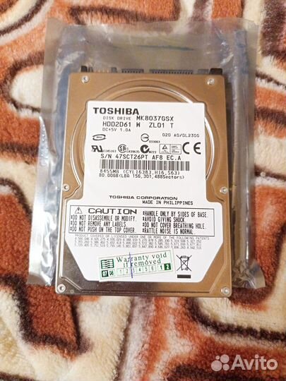 80 гб Внутренний жесткий диск Toshiba MK8037GSX