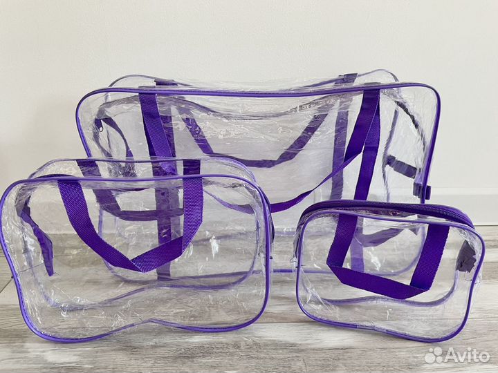 Новые прозрачные сумочки в роддом