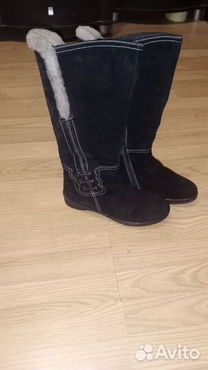 Сапоги женские зимние замшевые
