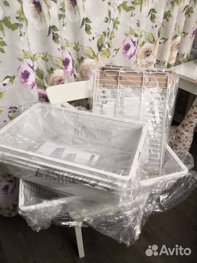 Корзина и полки икеа Боаксель