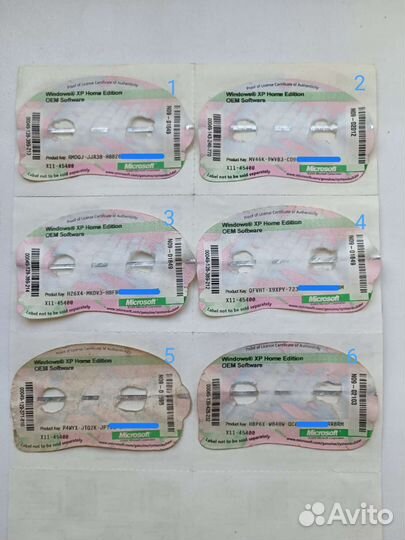 Windows XP Home OEM диск, наклейка, брошюра