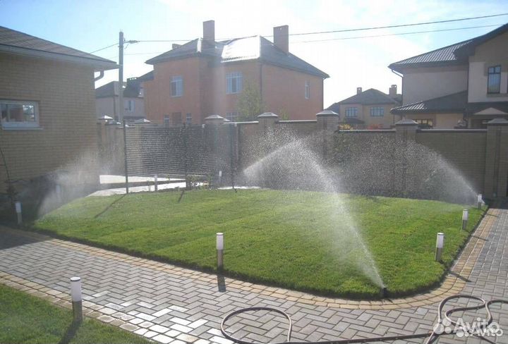 Газон, Автополив, Ландшафтный дизайн от производит