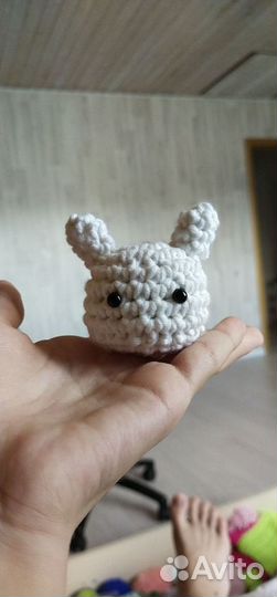 Плюшевый зайка крючком