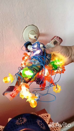 Елочная гирлянда СССР антиквариат