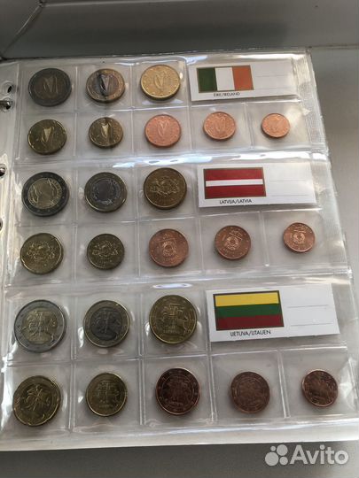 Наборы монет Сан-Марино,Ватикан + 19 стран