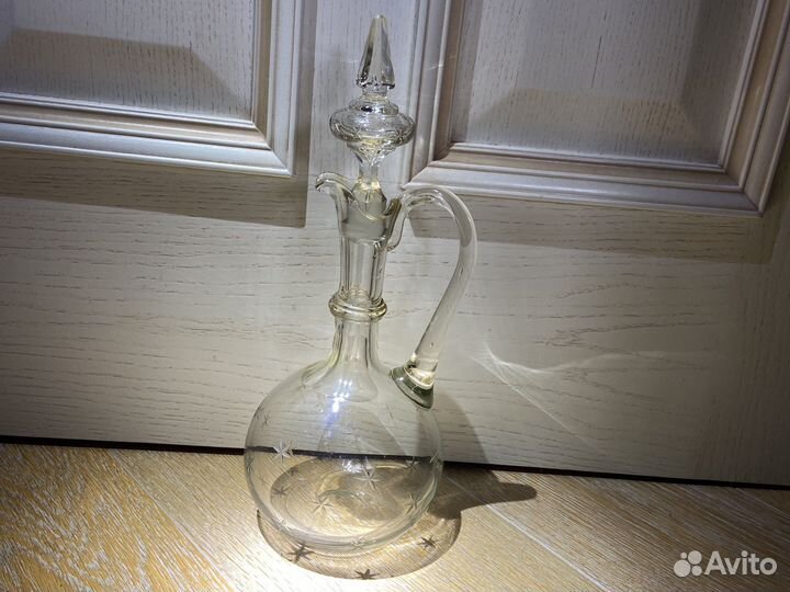 Графин старинное стекло.Царский, 19в