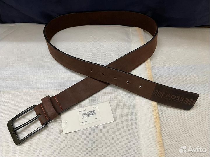 Ремень мужской Hugo Boss кожа наппа в пыльнеке