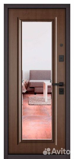 Входные металлические двери с зеркалом