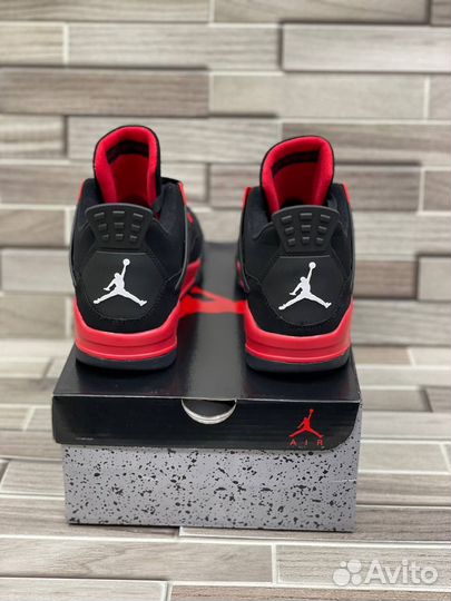 Кроссовки Air Jordan 4 Red Thunder (36-45)