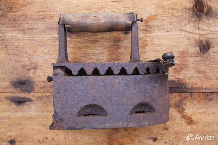 Утюг угольный старинный Клеймо на крышке касимов