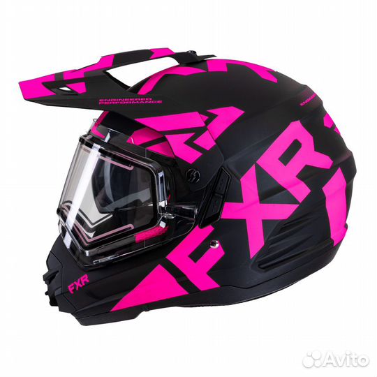 Шлем FXR Torque X Team с подогревом,черно-розовый
