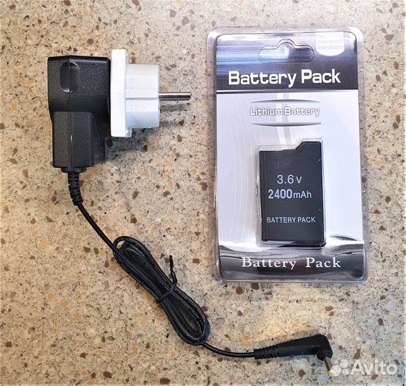 PSP Slim Блок Питания и Аккумулятор 2400 мАч