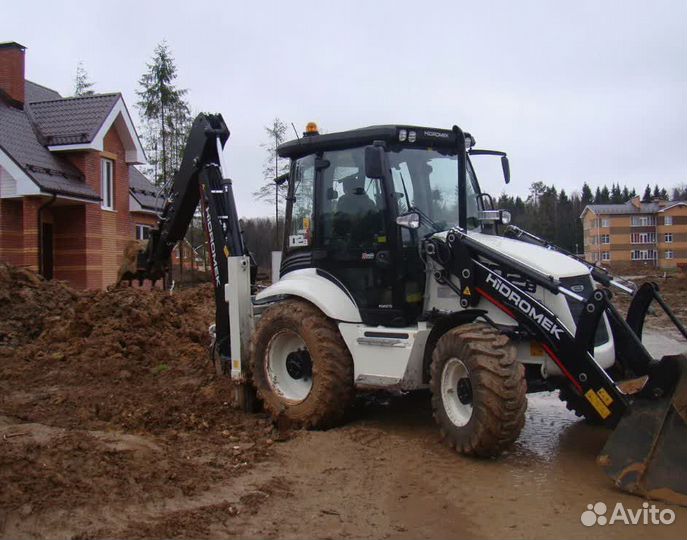 Арендa экcкаватора погрузчикa с ямобуром