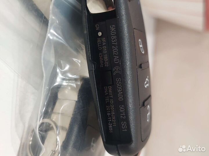 5k0837202ad ключ volkswagen