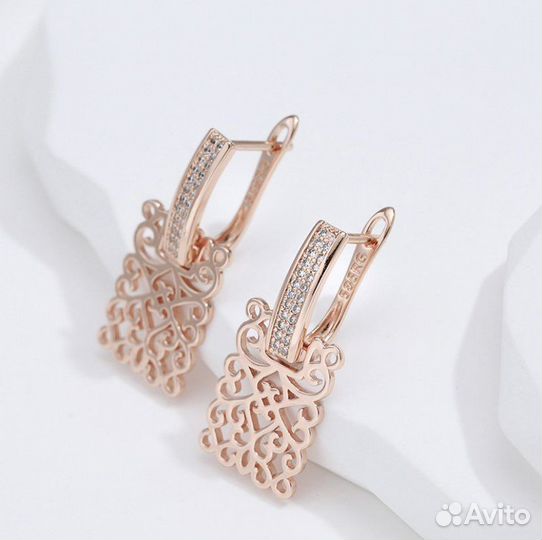 Комплект серьги+кольцо+цепочка