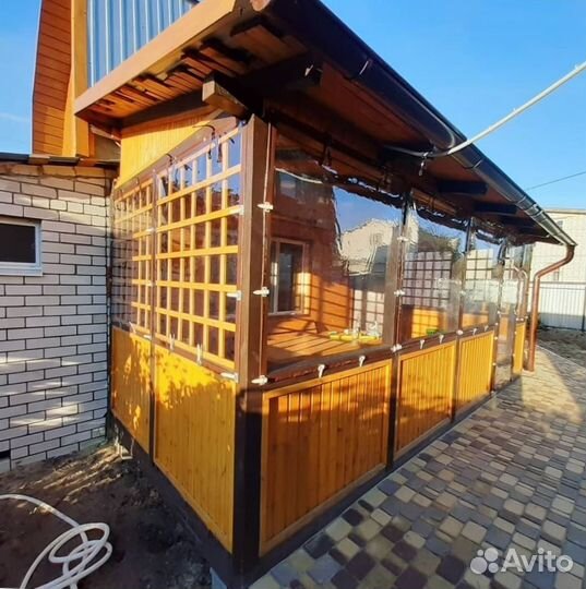 Мягкие окна для беседки / расчет по фото