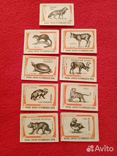 Спичечные этикетки. Фауна Амуро-Уссурийского края