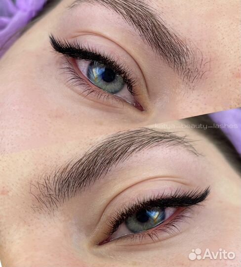 Качественное наращивание ресниц, оформление бровей