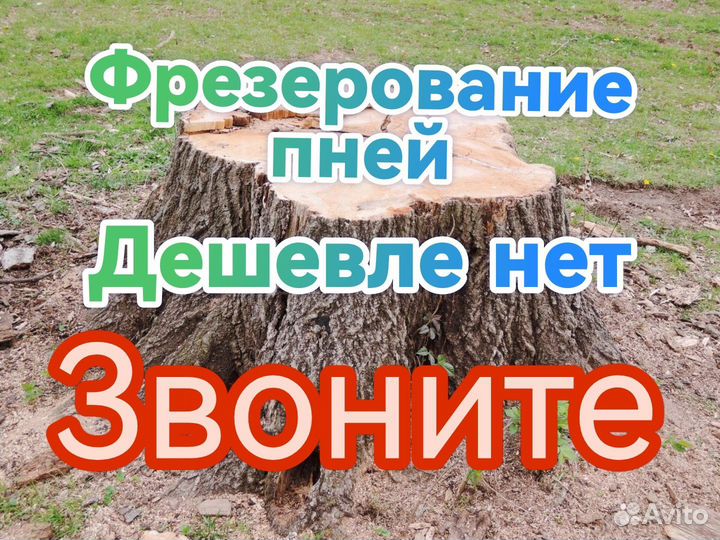 Удаление пней Фрезеровка пней