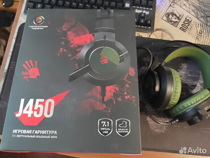 Гарнитура игровая A4tech Bloody J450