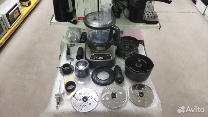 Кухонный комбайн Moulinex FP827E10, 1000 Вт, серый