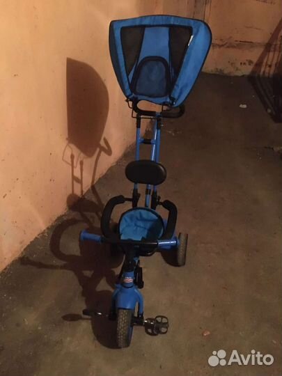 Трёхколёсный велосипед коляска с ручкой