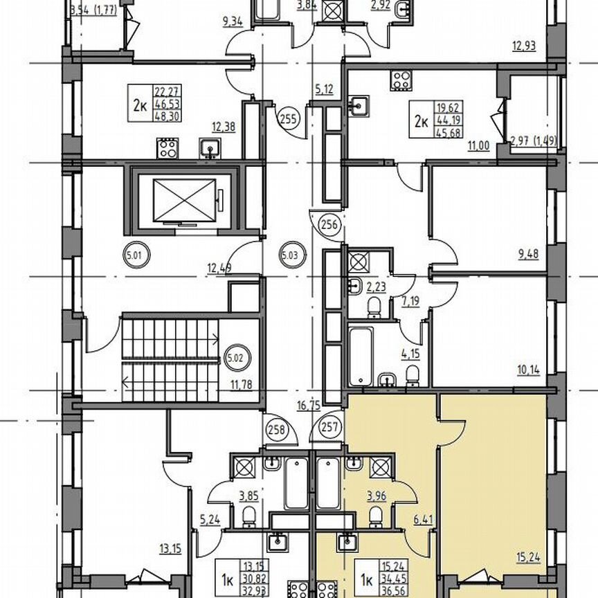 1-к. квартира, 36,6 м², 5/12 эт.