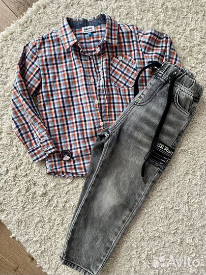 Рубашка и джинсы для мальчика 98-104
