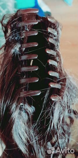 Шиньон на заколке краб