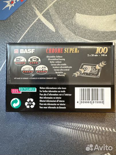 Аудиокассета Basf chrome super II 100 Герман 1994